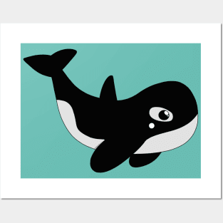 cute orca Posters and Art